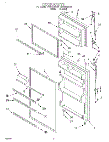 02 - Door parts for Estate Refrigerator TT18DKXEW02 from AppliancePartsPros.com