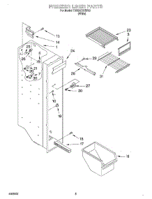 04 - Freezer Liner parts for Estate Refrigerator TS25AEXHW00 from AppliancePartsPros.com