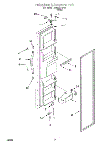 07 - Freezer Door parts for Estate Refrigerator TS25AEXHW00 from AppliancePartsPros.com