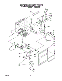08 - Dispenser Front parts for Estate Refrigerator TS25AWXBN00 from AppliancePartsPros.com