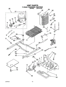 09 - Unit parts for Estate Refrigerator TS25AWXBN00 from AppliancePartsPros.com