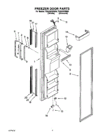 07 - Freezer Door parts for Estate Refrigerator TS25AWXBW00 from AppliancePartsPros.com