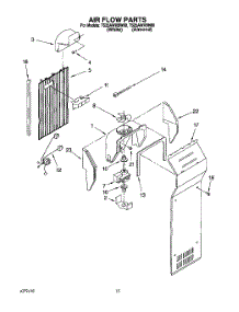 10 - Air Flow parts for Estate Refrigerator TS25AWXBW00 from AppliancePartsPros.com