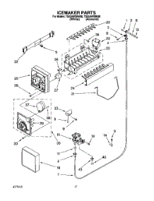 12 - Icemaker, Lit / Optional parts for Estate Refrigerator TS25AWXBW00 from AppliancePartsPros.com
