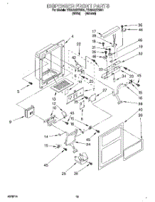 08 - Dispenser Front parts for Estate Refrigerator TS25AQXBW01 from AppliancePartsPros.com