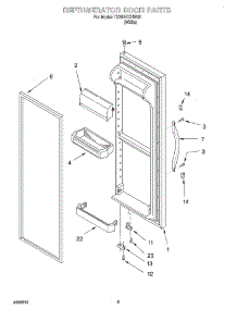 06 - Refrigerator Door parts for Estate Refrigerator TS25AEXHW02 from AppliancePartsPros.com