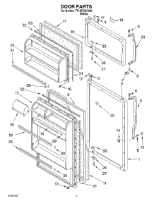02 - Door parts for Estate Refrigerator TT18TKXKQ00 from AppliancePartsPros.com