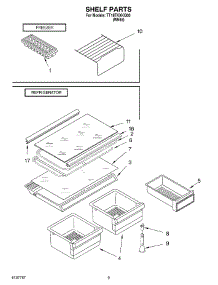 05 - Shelf parts for Estate Refrigerator TT18TKXKQ00 from AppliancePartsPros.com