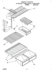 04 - Shelf parts for Estate Refrigerator TT18HKXAW00 from AppliancePartsPros.com