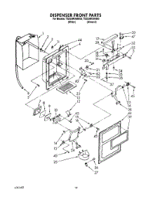 08 - Dispenser Front parts for Estate Refrigerator TS25AWXAW00 from AppliancePartsPros.com