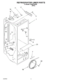 02 - Refrigerator Liner parts for Estate Refrigerator TS22AFXKQ00 from AppliancePartsPros.com