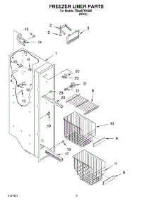 04 - Freezer Liner parts for Estate Refrigerator TS22AFXKQ00 from AppliancePartsPros.com