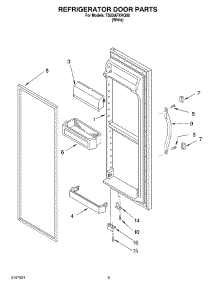07 - Refrigerator Door parts for Estate Refrigerator TS22AFXKQ00 from AppliancePartsPros.com