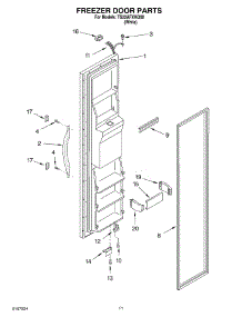 08 - Freezer Door parts for Estate Refrigerator TS22AFXKQ00 from AppliancePartsPros.com