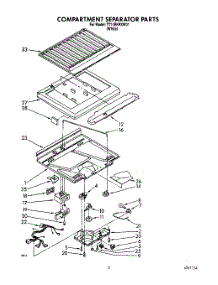 04 - Compartment Separator parts for Estate Refrigerator TT14EKRXW01 from AppliancePartsPros.com