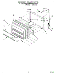 05 - Freezer Door parts for Estate Refrigerator TT18HKXAW02 from AppliancePartsPros.com