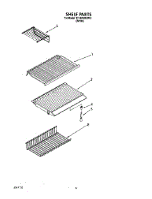 05 - Shelf parts for Estate Refrigerator TT14EKRXW01 from AppliancePartsPros.com