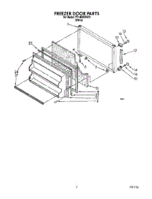 06 - Freezer Door parts for Estate Refrigerator TT14EKRXW01 from AppliancePartsPros.com