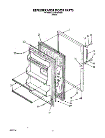 08 - Refrigerator Door, Lit / Optional parts for Estate Refrigerator TT14EKRXW01 from AppliancePartsPros.com
