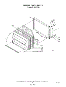 06 - Freezer Door parts for Estate Refrigerator TT14EKRWW00 from AppliancePartsPros.com