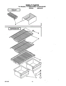 05 - Shelf parts for Estate Refrigerator TT14CKXAW00 from AppliancePartsPros.com