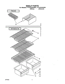05 - Shelf parts for Estate Refrigerator TT14CKXAW01 from AppliancePartsPros.com