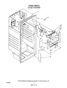 03 - Liner parts for Estate Refrigerator TT16CKXWW00 from AppliancePartsPros.com