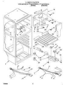 03 - Liner parts for Estate Refrigerator TT14HDXBW01 from AppliancePartsPros.com