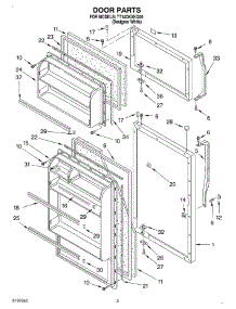 02 - Door parts for Estate Refrigerator TT14DKXKQ00 from AppliancePartsPros.com