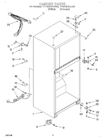 02 - Cabinet parts for Estate Refrigerator TT14EKRAW00 from AppliancePartsPros.com