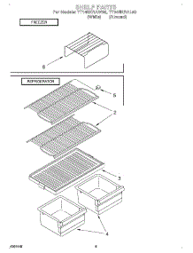 05 - Shelf parts for Estate Refrigerator TT14EKRAW00 from AppliancePartsPros.com