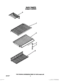 05 - Shelf parts for Estate Refrigerator TT14EKRXW00 from AppliancePartsPros.com