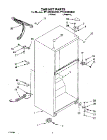 02 - Cabinet parts for Estate Refrigerator TT14CKXAN01 from AppliancePartsPros.com