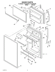 02 - Door parts for Estate Refrigerator TT21AKXKT00 from AppliancePartsPros.com