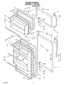 02 - Door parts for Estate Refrigerator TT14DKXKQ01 from AppliancePartsPros.com