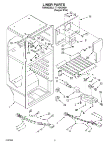 03 - Liner parts for Estate Refrigerator TT14DKXKQ01 from AppliancePartsPros.com