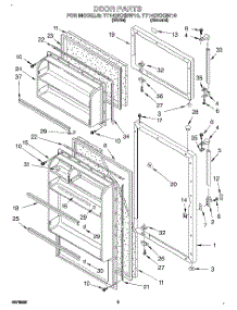 02 - Door parts for Estate Refrigerator TT14DKXBN10 from AppliancePartsPros.com