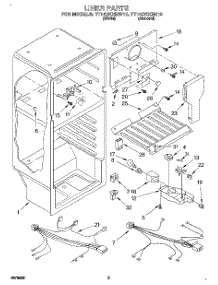 03 - Liner, Lit / Optional parts for Estate Refrigerator TT14DKXBN10 from AppliancePartsPros.com