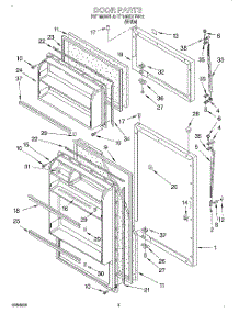 02 - Door parts for Estate Refrigerator TT14DKXEW11 from AppliancePartsPros.com