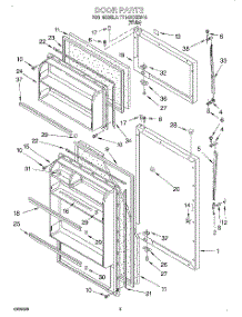 02 - Door parts for Estate Refrigerator TT14DKXEW16 from AppliancePartsPros.com