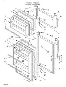 02 - Door parts for Estate Refrigerator TT14DKXJW00 from AppliancePartsPros.com