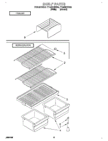 05 - Shelf parts for Estate Refrigerator TT14DKXEN00 from AppliancePartsPros.com