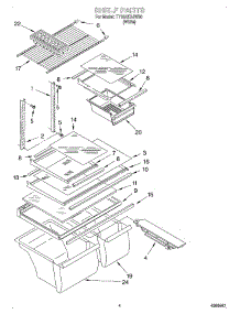 03 - Shelf parts for Estate Refrigerator TT18AKXJW00 from AppliancePartsPros.com
