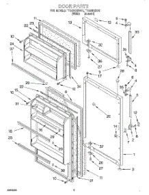 02 - Door parts for Estate Refrigerator TT14DKXBN11 from AppliancePartsPros.com