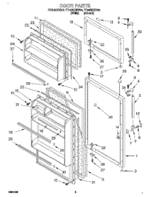 02 - Door parts for Estate Refrigerator TT14DKXEW00 from AppliancePartsPros.com