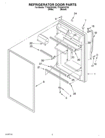 04 - Refrigerator Door parts for Estate Refrigerator TT18AKXKT00 from AppliancePartsPros.com