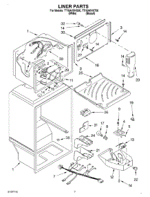 05 - Liner parts for Estate Refrigerator TT18AKXKT00 from AppliancePartsPros.com