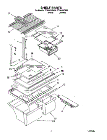 03 - Shelf parts for Estate Refrigerator TT18AKXDN00 from AppliancePartsPros.com