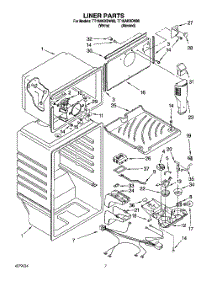 05 - Liner parts for Estate Refrigerator TT18AKXDN00 from AppliancePartsPros.com