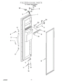 08 - Freezer Door parts for Estate Refrigerator TS25AFXHW00 from AppliancePartsPros.com